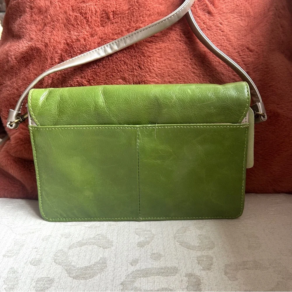 Aurielle Lime/Oyster Leather Crossbody Bag - Picture 3 of 12